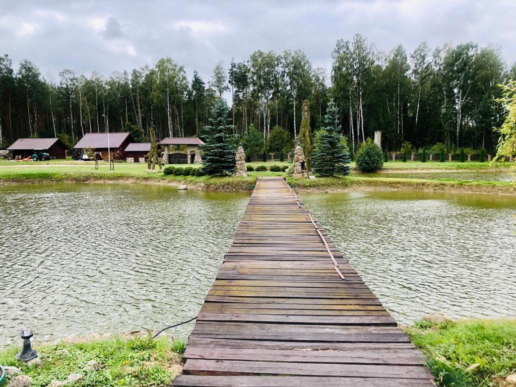 Dom Nad Stawem Przy Lesie Daire Burkat Dış mekan fotoğraf